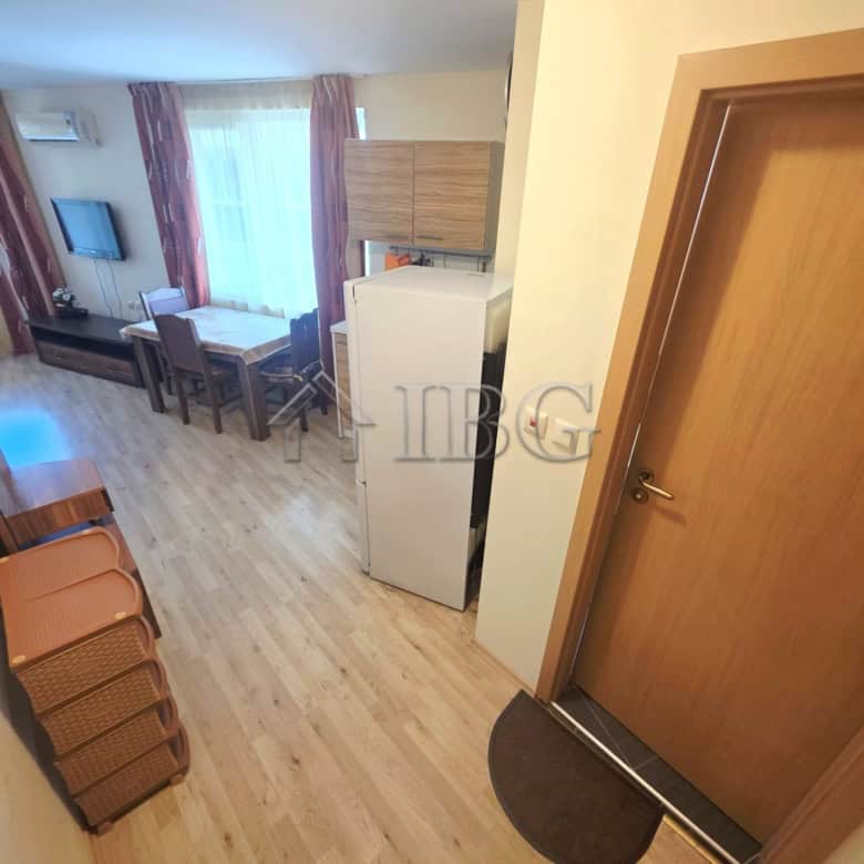 Studio with direct exit to the pool in Amadeus 19, Sunny Beach, offering comfortable living space an.