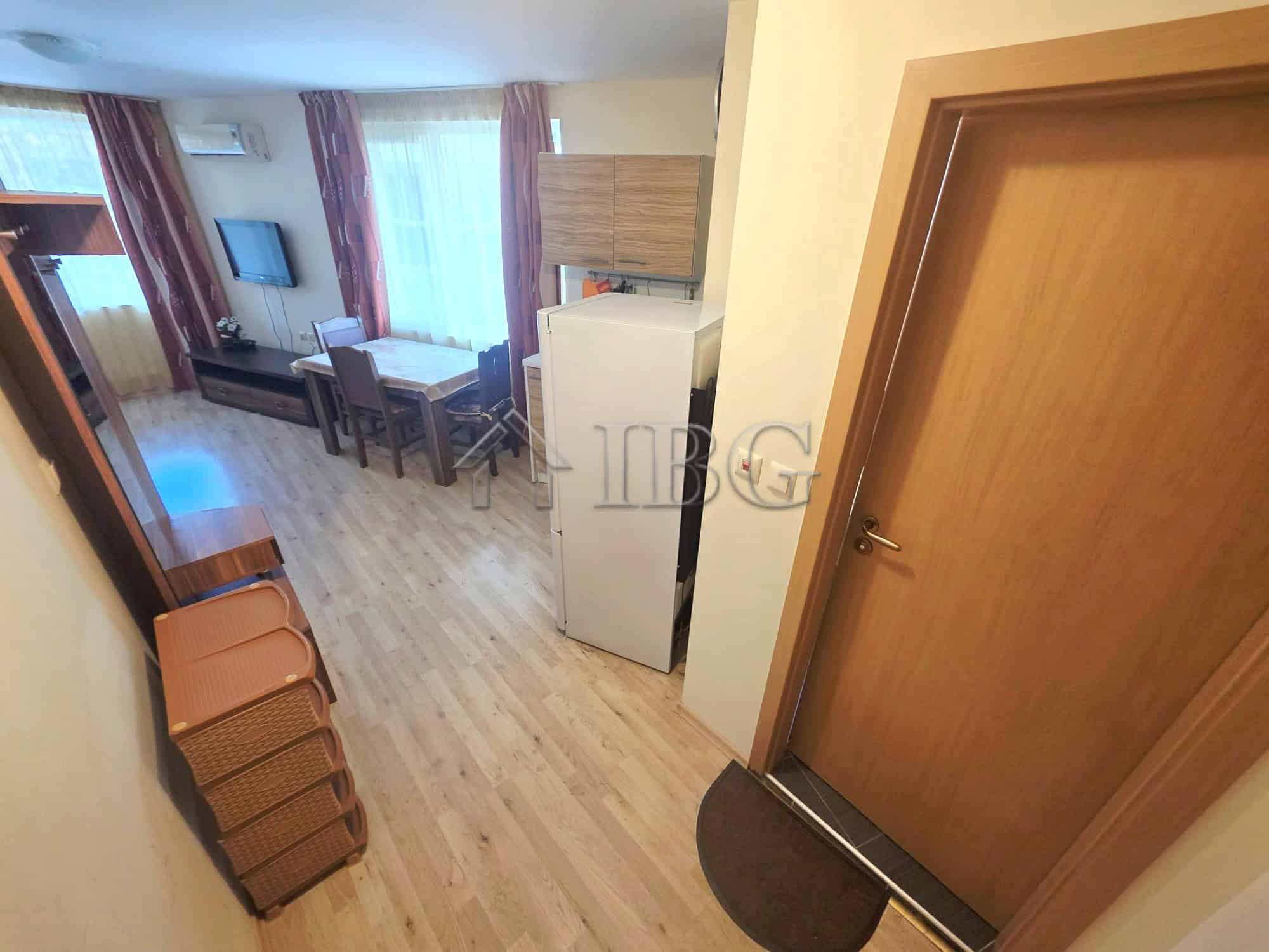 Studio with direct exit to the pool in Amadeus 19, Sunny Beach, offering comfortable living space an.