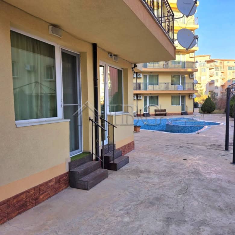 Studio with direct exit to the pool in Amadeus 19, Sunny Beach, offering convenient access and moder.