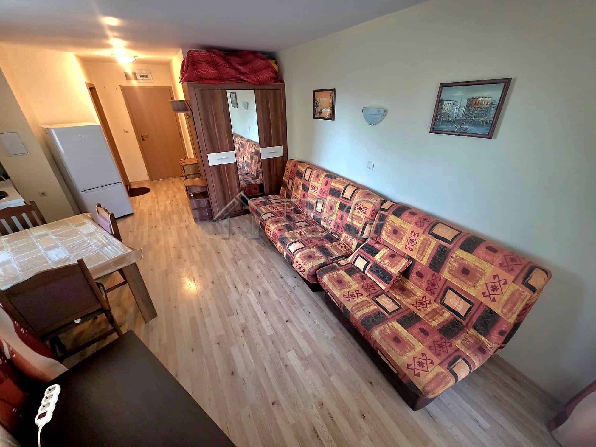 Studio apartment with direct exit to the pool in Amadeus 19, Sunny Beach. Ideal for relaxing holiday.