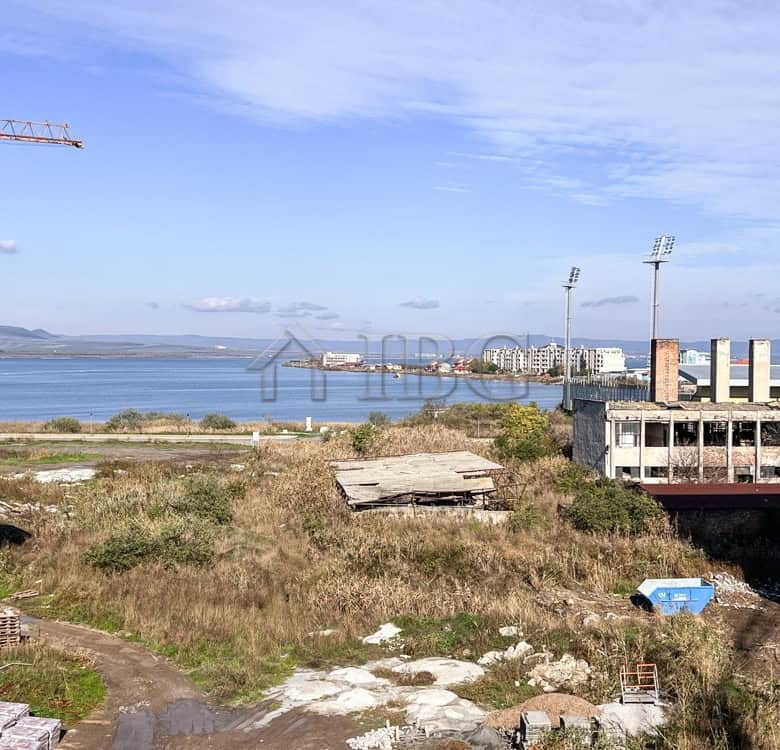 Lake view from a 1-bedroom apartment in Pomorie residential building.