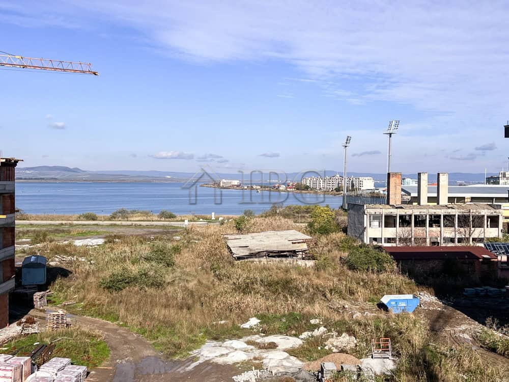 Lake view from a 1-bedroom apartment in Pomorie residential building.
