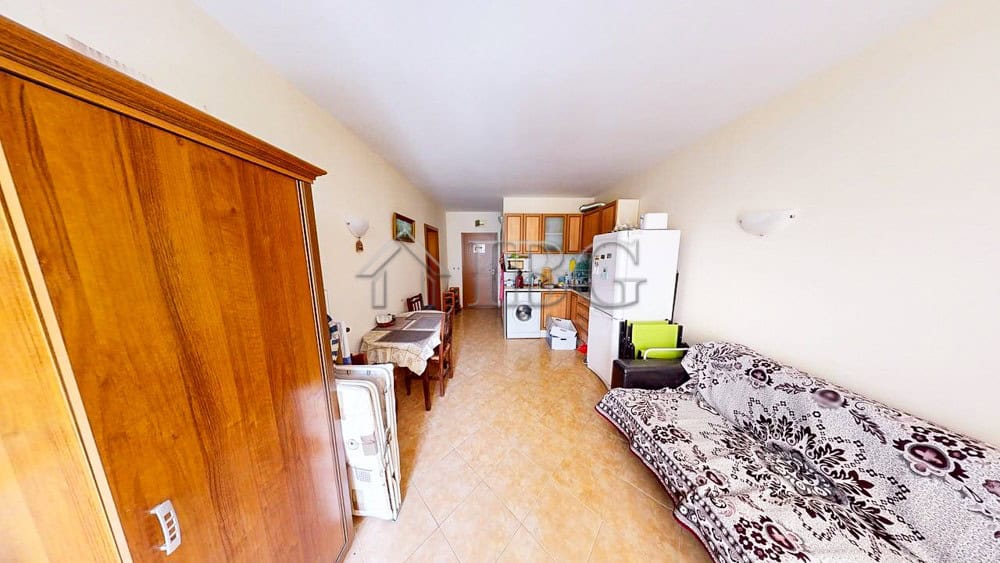 Interior view of a 1-bedroom apartment in Sunset Beach 2 Complex, Sunny Beach.
