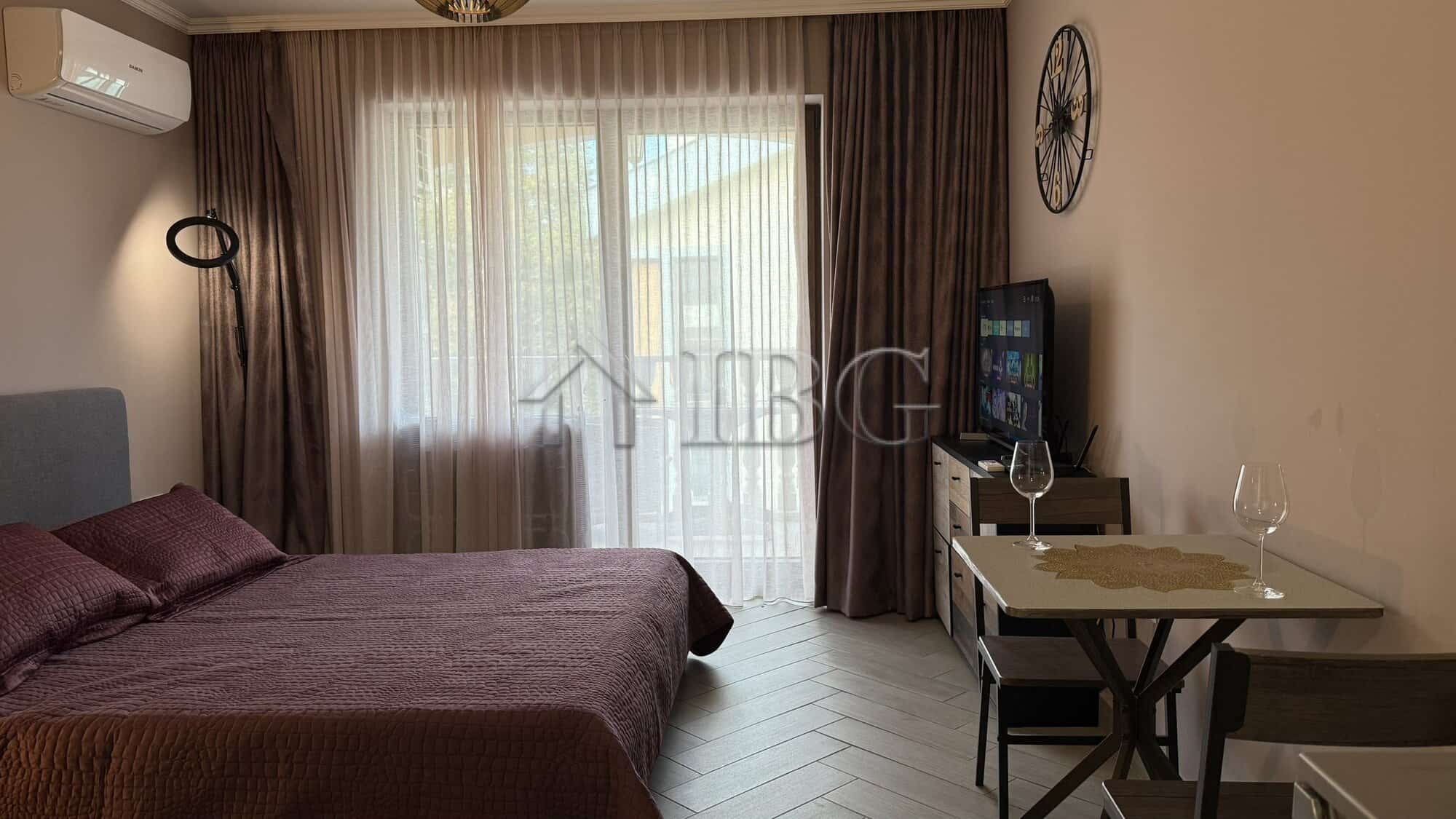 Comfortable studio apartment with modern furnishings in Valencia Gardens, Nessebar. Perfect for rela.