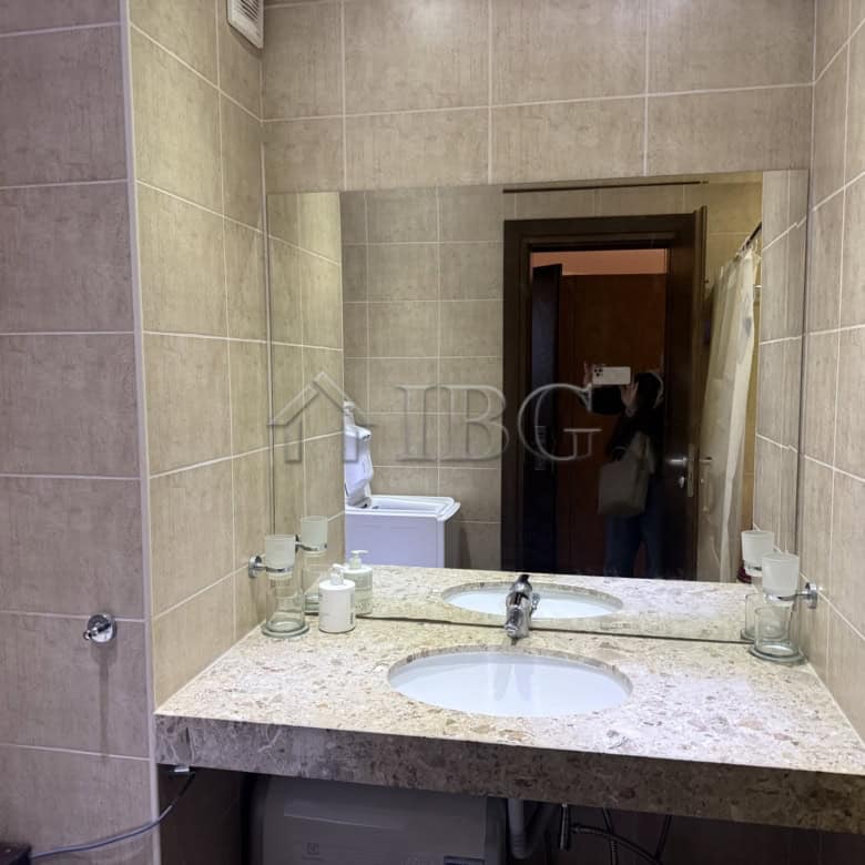 Modern bathroom with double sink in Chairite Complex, Kosharitsa.