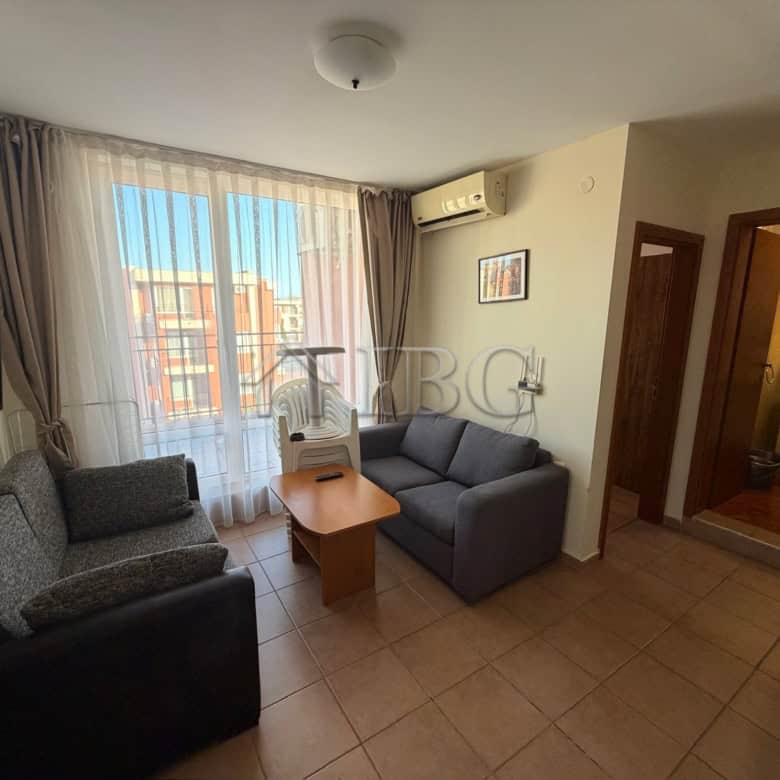 Bright living room in a 2+1 apartment at Holiday Fort Club, Sunny Beach.