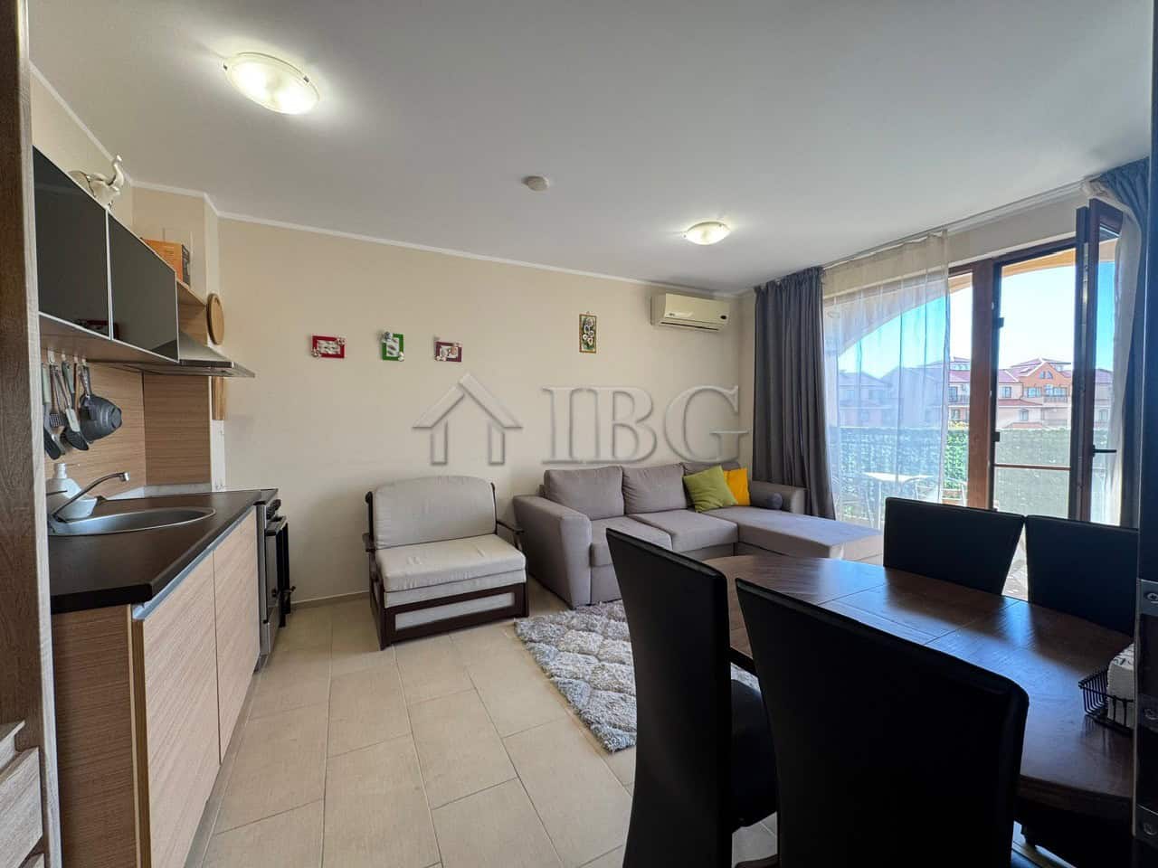Cozy 1-Bedroom Apartment with Pool View Bright 1-bedroom apartment with pool view in Harmony Suites 1, Sunny Beach. Modern living space with.