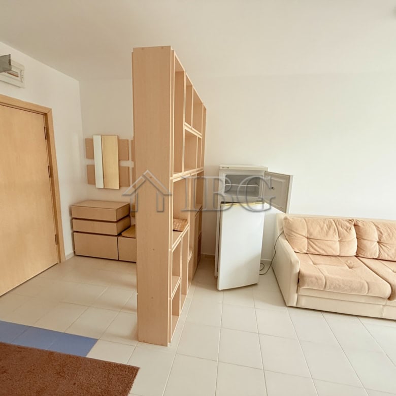 Bright living room with sofa and natural light in Butterfly Complex, Sveti Vlas.