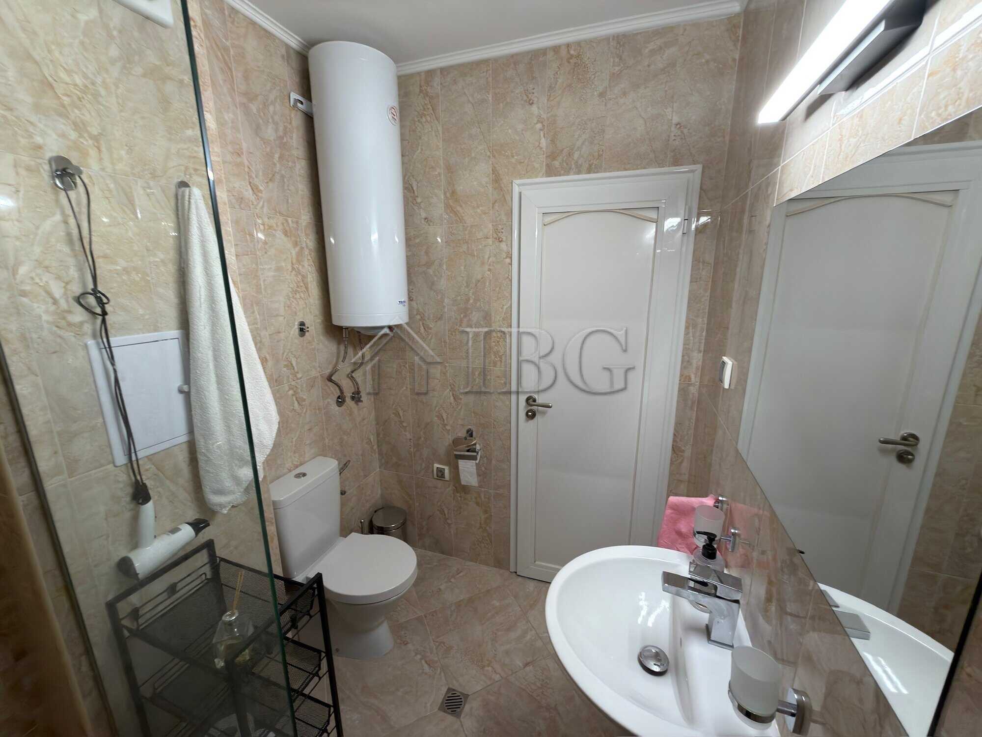 Bathroom of luxury two-bedroom apartment in Nessebar, Bulgaria.