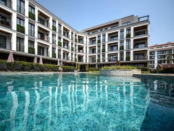 Luxurious two-bedroom apartment with pool at Emilia Romana Boutique Complex, Sunny Beach.