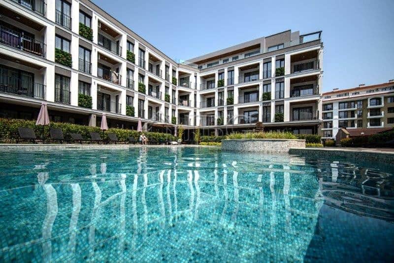 Luxurious two-bedroom apartment with pool at Emilia Romana Boutique Complex, Sunny Beach.