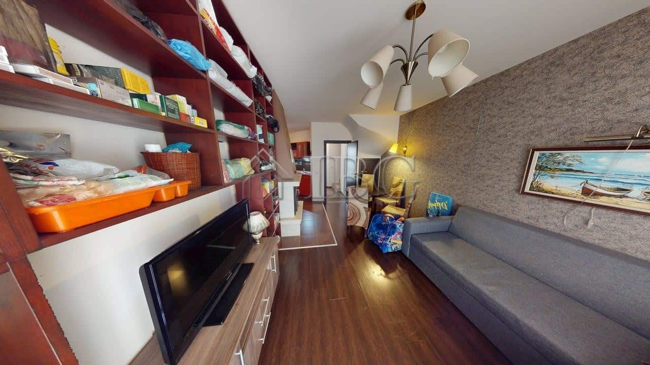 Spacious interior of a two-story maisonette in Imperial Heights, Kosharitsa, featuring modern furnis.