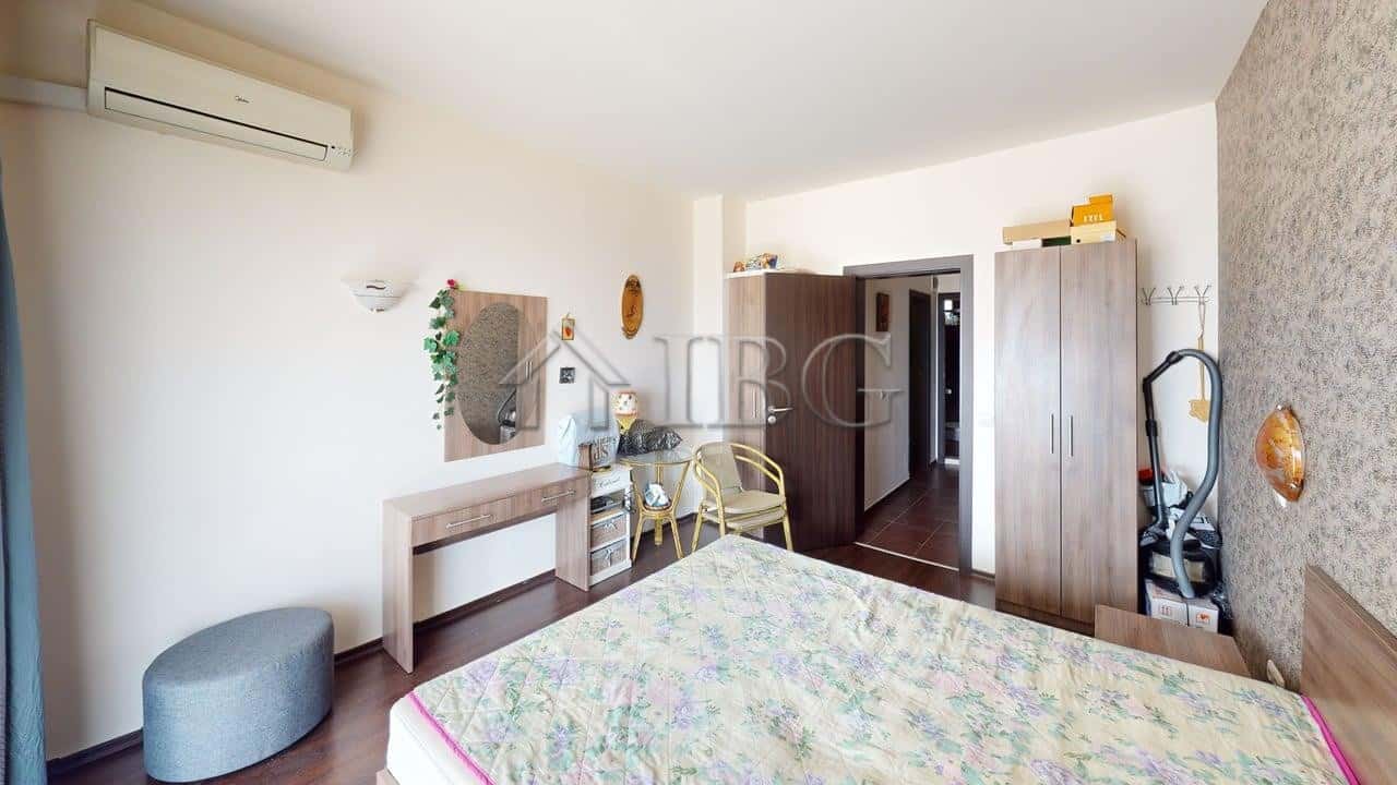 Modern bedroom with minimalist decor in Imperial Heights, Kosharitsa, Bulgaria.