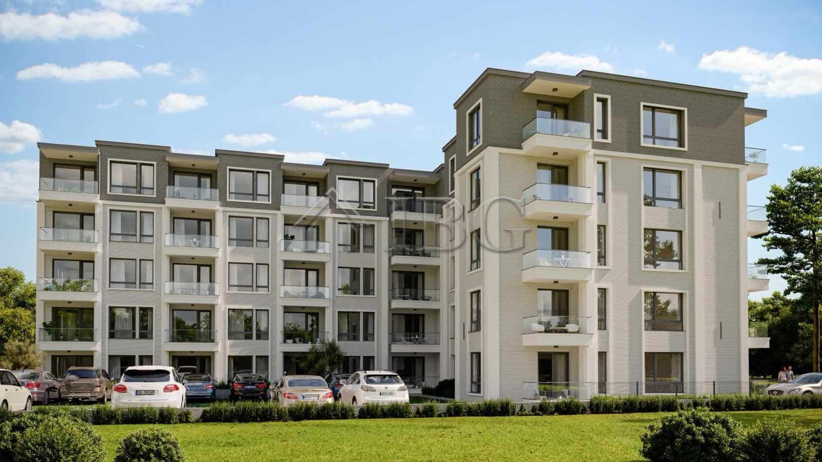 Modern residential building in Ravda with spacious apartments.