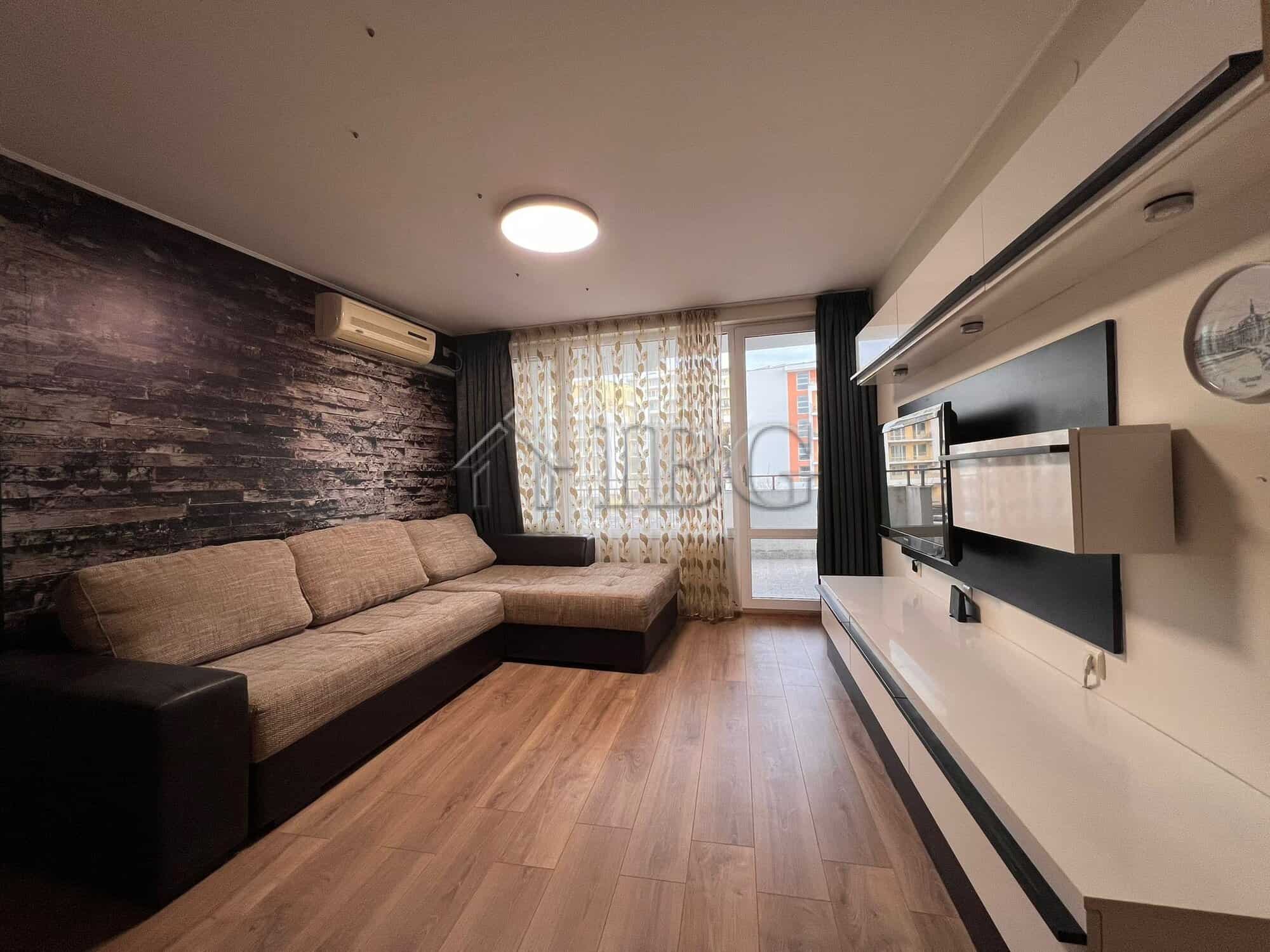 Spacious 2-bedroom apartment overlooking Marina Fort Beach in Sveti Vlas, featuring contemporary dec.