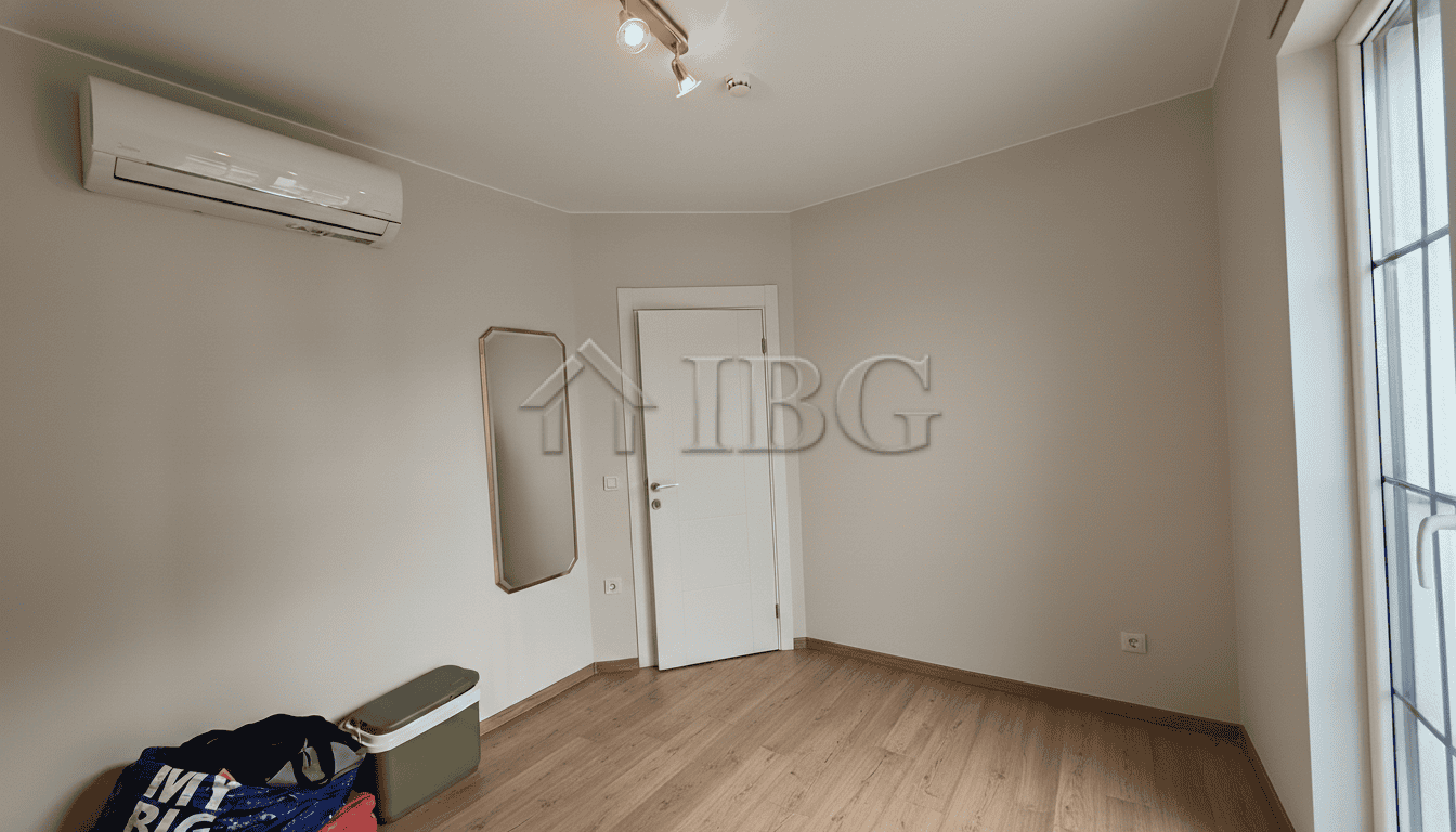 Bright, empty room with large window and air conditioning in Emilia Romana Boutique Complex, Sunny B.
