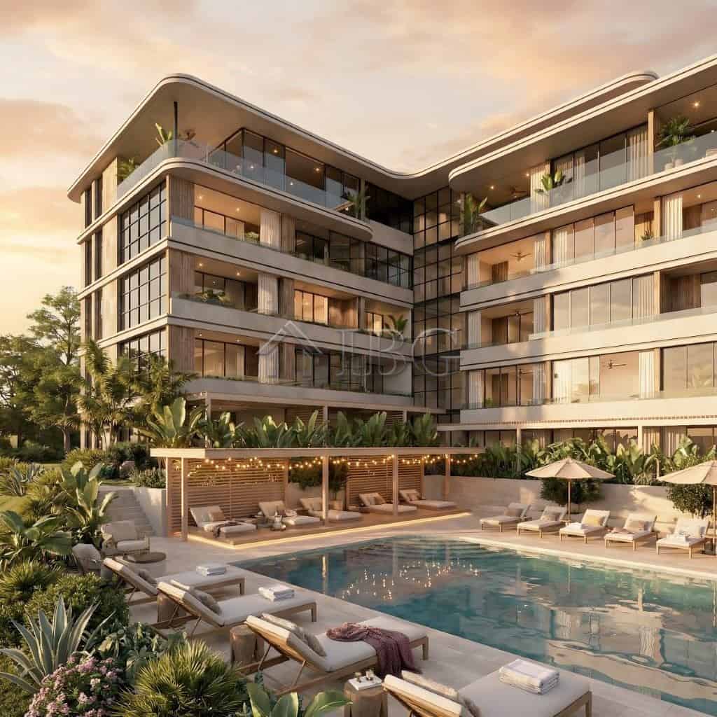 Modern seaside apartments with pool at Loggia Residences near Sunny Beach.