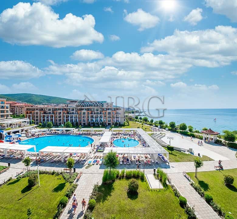 Beachfront apartment with pool at Premier Fort Beach, Sveti Vlas, Bulgaria.