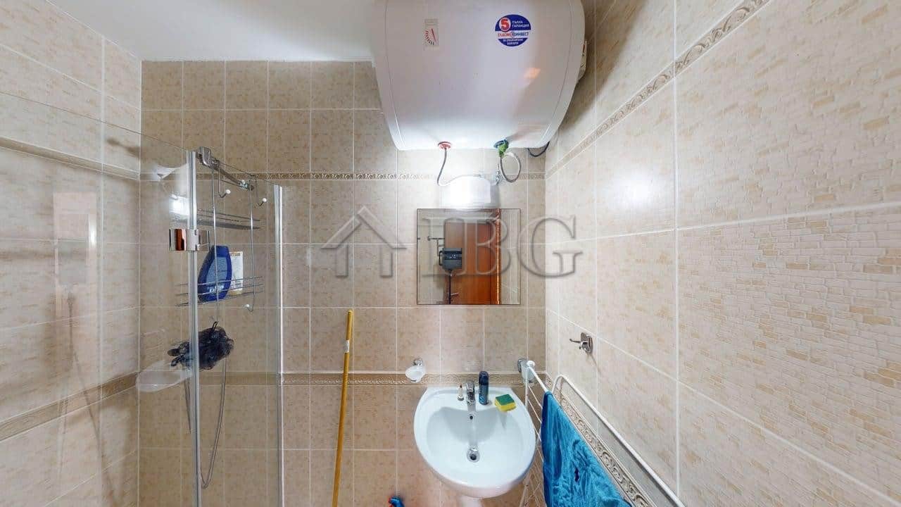 Bright studio with balcony and exit to green yard in Royal Dreams, Sunny Beach.