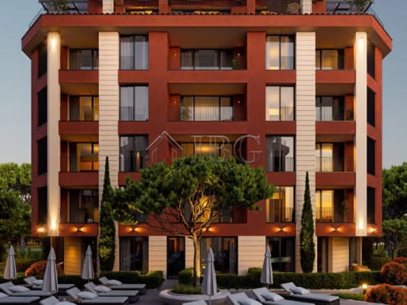 Apartment with pool view in Sunny Beach, Bulgaria.