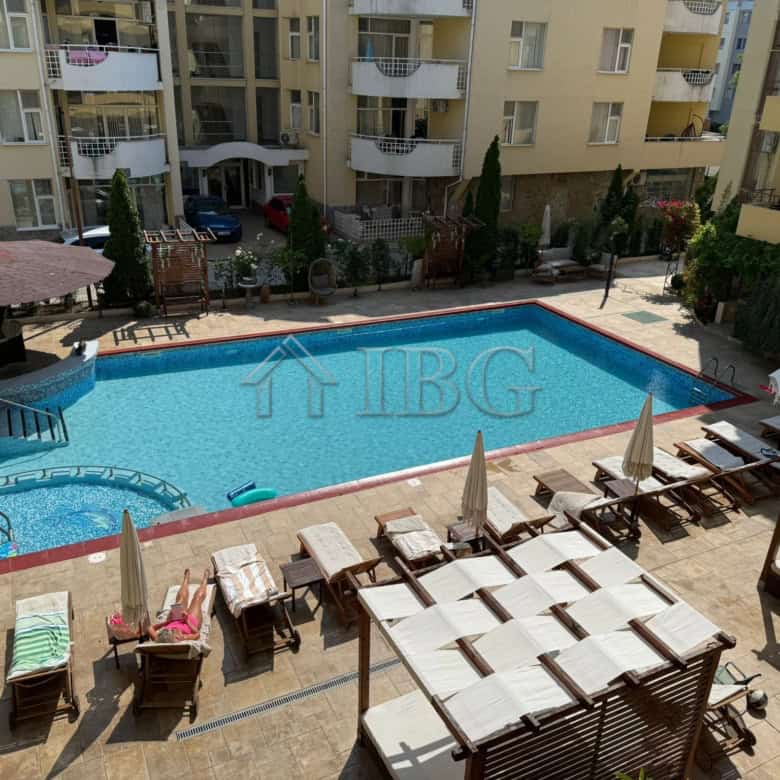 Spacious 2-bedroom apartment featuring three balconies at Sands Complex, Sunny Beach, ideal for rela.