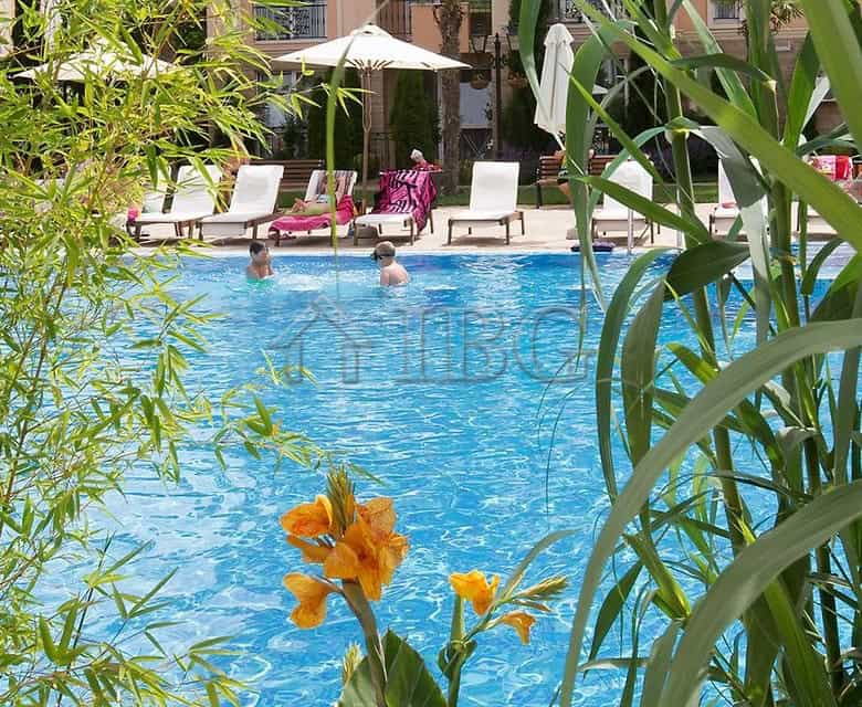 Modern 2-bedroom apartment with pool view in Sunny Beach, Bulgaria.