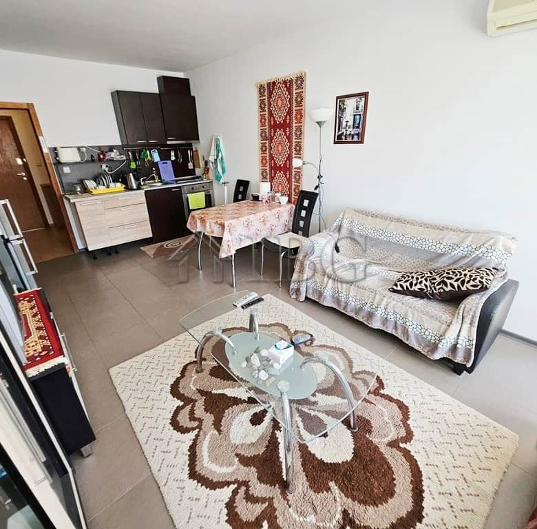 Apartment with 2 bedrooms and 2 bathrooms featuring a pool view and sunny north-facing balcony.