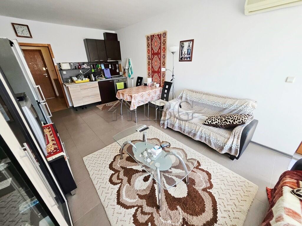 Apartment with 2 bedrooms and 2 bathrooms featuring a pool view and sunny north-facing balcony.