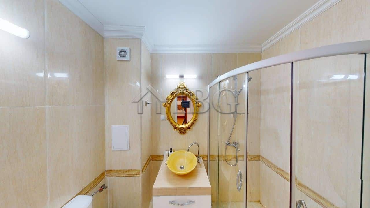 Cozy one-bedroom apartment interior with modern decor in Sunny Beach, Bulgaria.