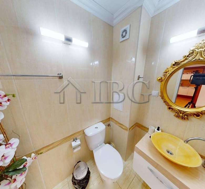 Bright one-bedroom apartment interior with elegant decor in Sunny Beach.