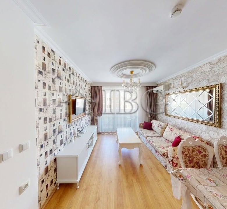 Bright 2-room apartment with stylish decor in Sunny Beach, perfect for holiday stays.