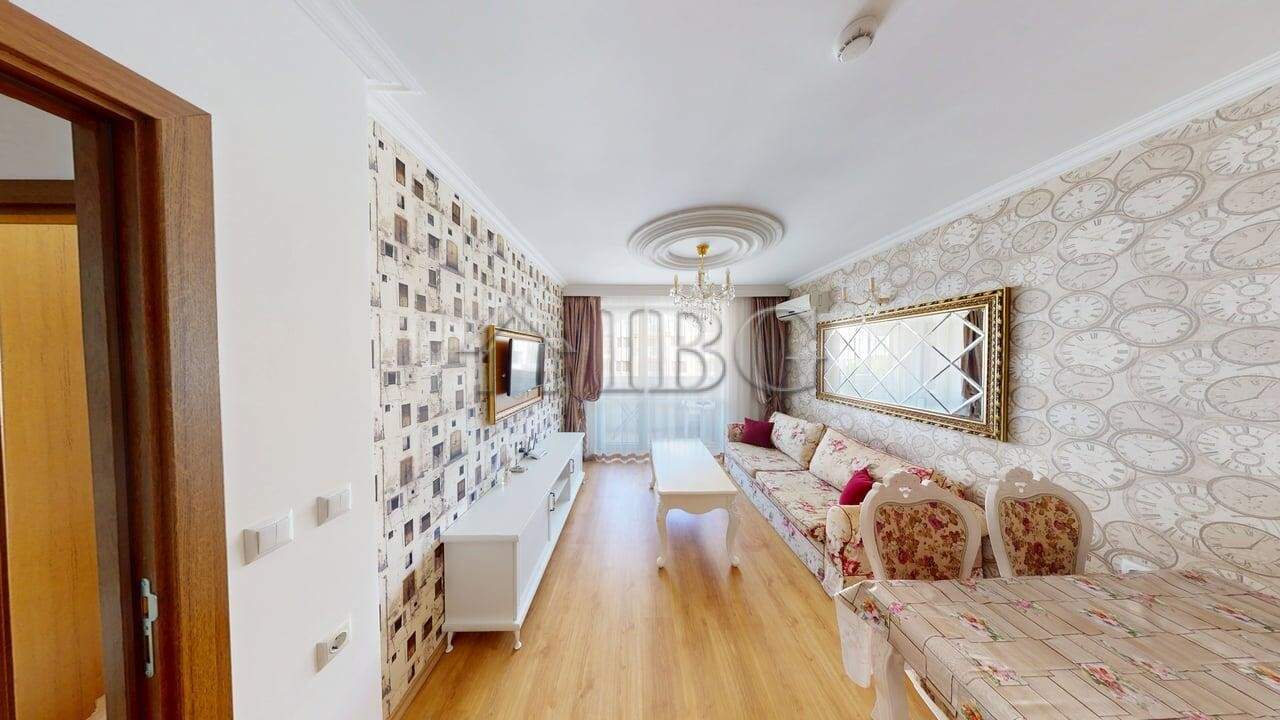 Bright 2-room apartment with stylish decor in Sunny Beach, perfect for holiday stays.