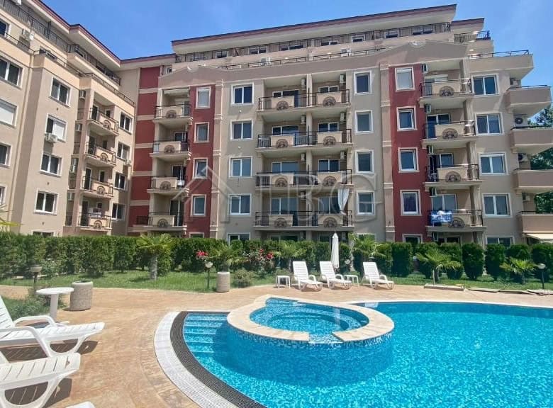 Spacious maisonette apartment in VIP Zone Complex, Sunny Beach, with pool access and scenic views.