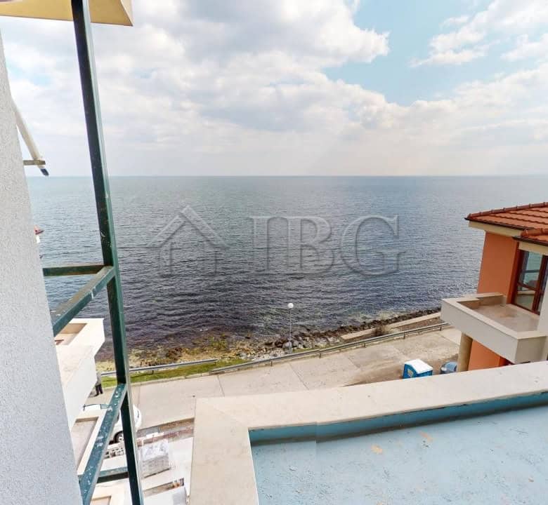 Balcony view of the sea from Villa Metara in Ravda, Bulgaria.