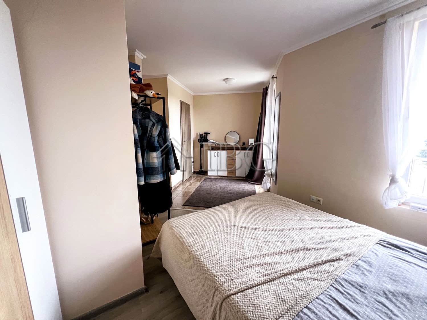 Bright 1-bedroom apartment with pool view in Sunny Beach, perfect for relaxing stays.