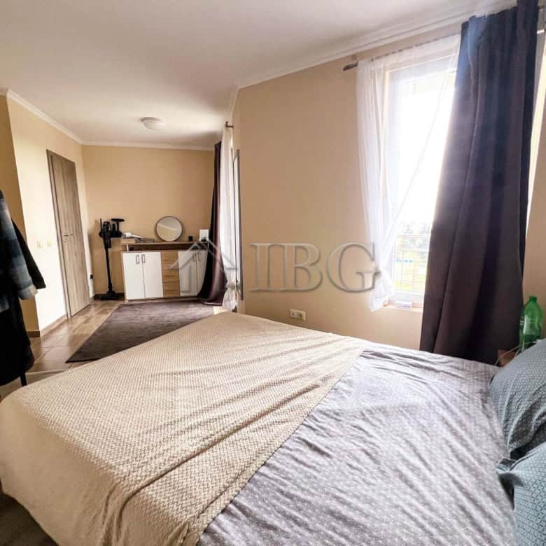 Bright 1-bedroom apartment with pool view in Sunny Beach, perfect for relaxing stays. Modern interio.