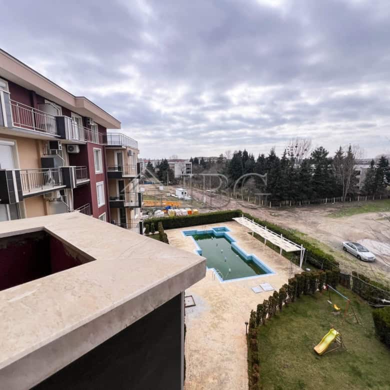 Apartment with pool view and balcony in Sunny Beach, Bulgaria.