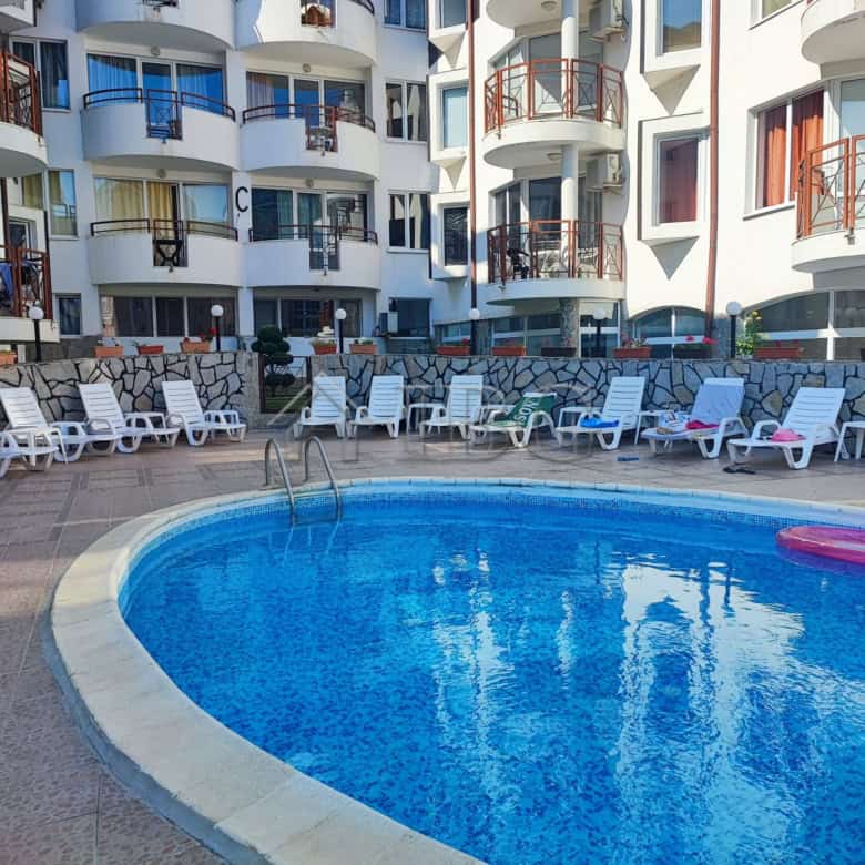 Furnished studio with balcony overlooking the sea in Sveti Vlas, Bulgaria.
