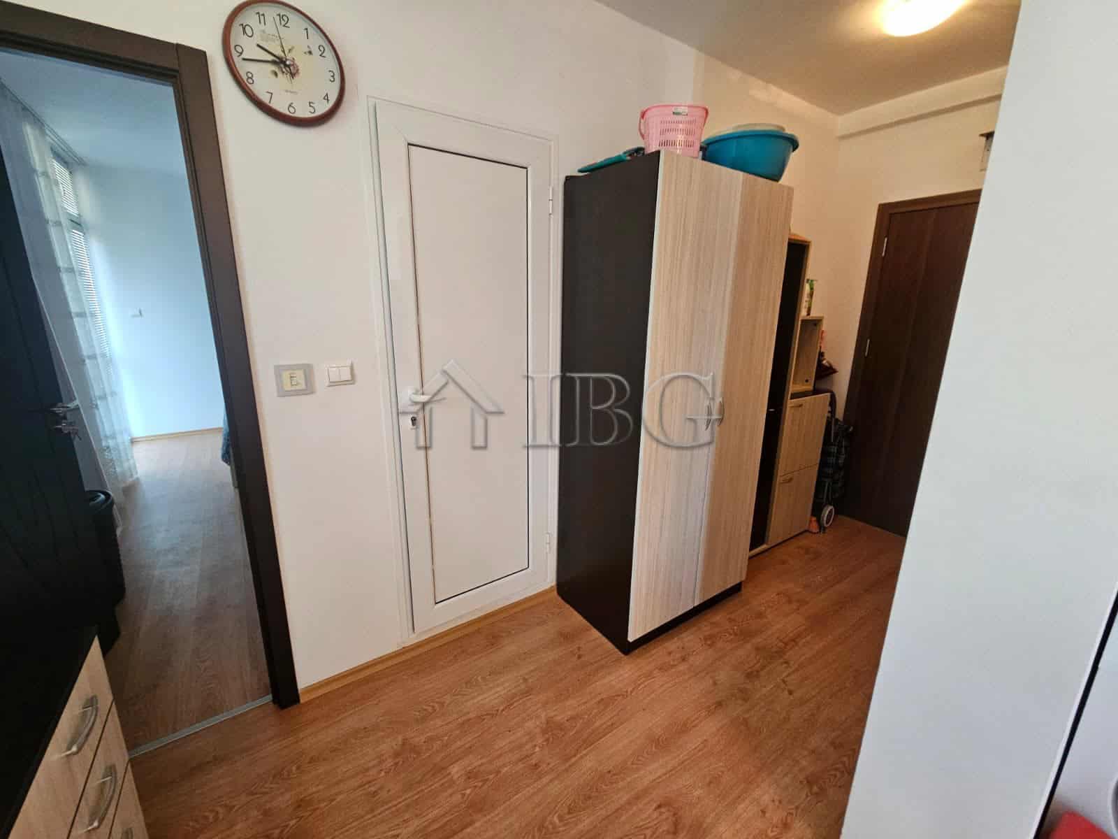 Apartment interior with wardrobe and storage in Sunny Beach.