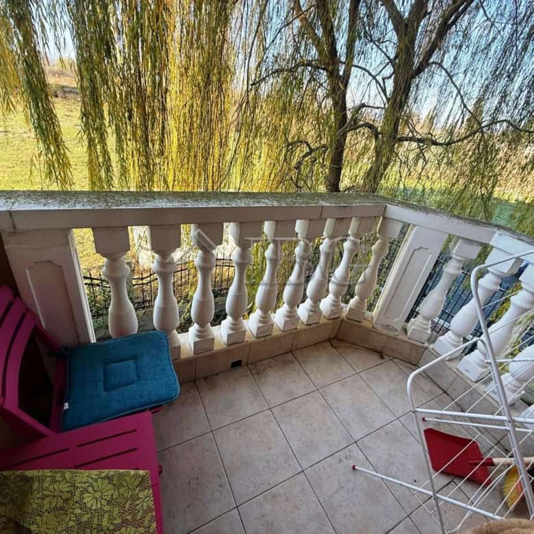 Bright balcony view of the furnished apartment in Sea Diamond resort, Sunny Beach.