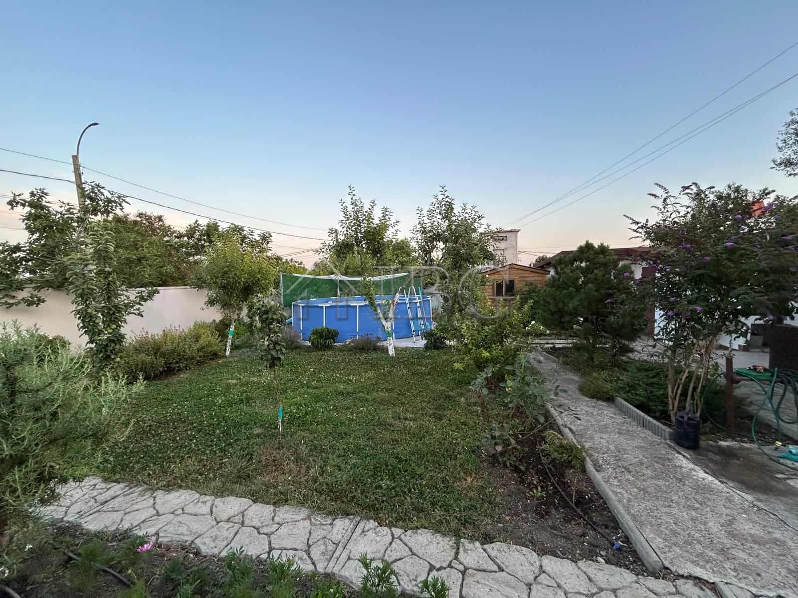 Beautiful garden of a renovated 3-bedroom house just 5 km from the sea in Kamenar, Pomorie.