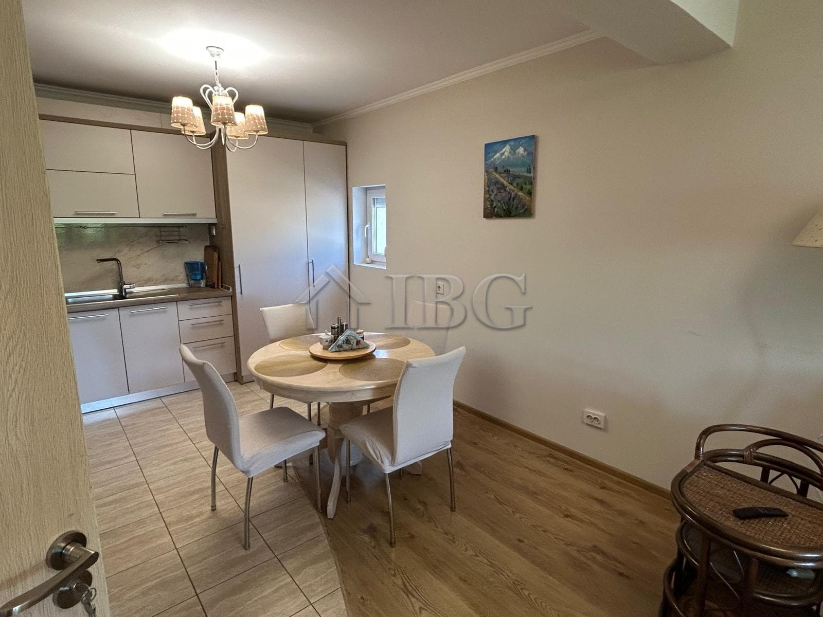 Interior view of a renovated 3-bedroom house with dining area near the sea in Kamenar, Pomorie.