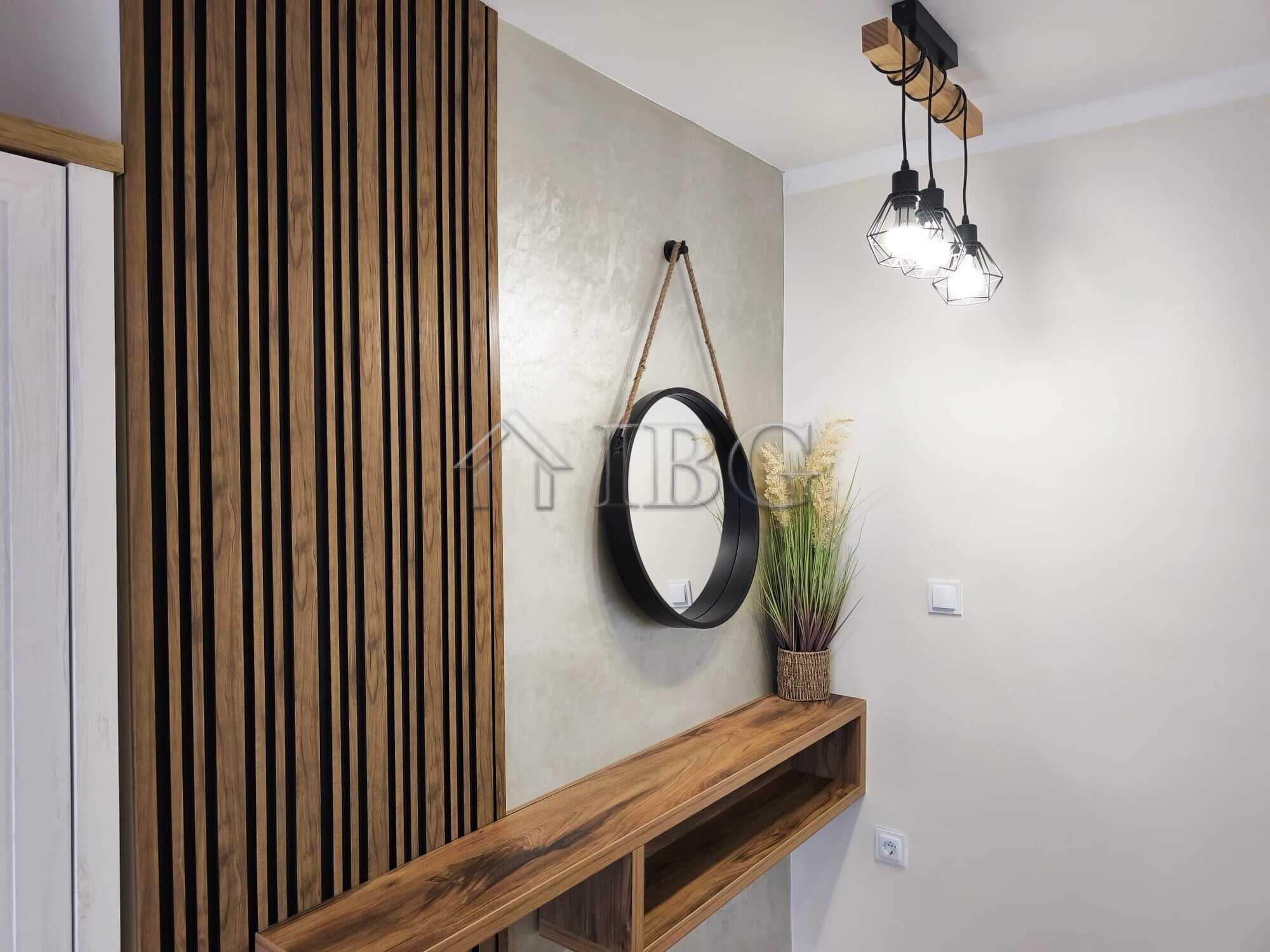 Furnished studio with balcony, stylish interior, and sea view in Sveti Vlas.