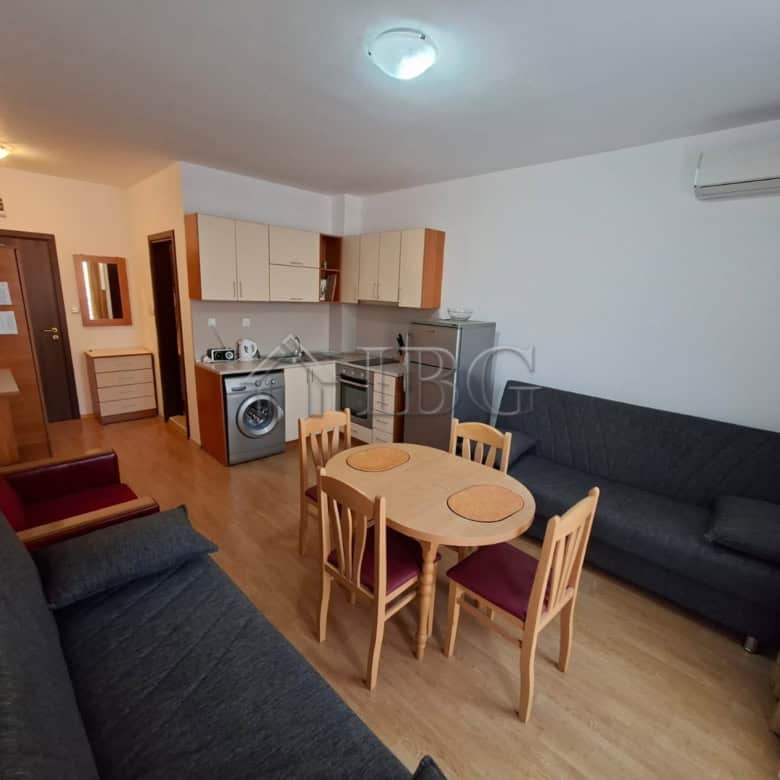 Furnished studio apartment with modern amenities in Sunny Beach, perfect for a comfortable stay.