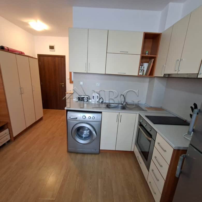Modern furnished studio apartment with kitchen in Sunny Beach, perfect for holiday stays.