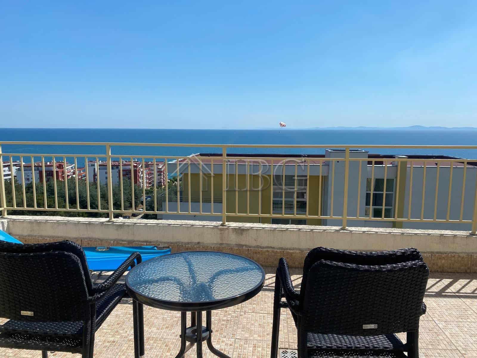 Studio with Sea View | Crown Fort Club, Grand Resort Fortnoks Sea view studio apartment at Crown Fort Club with balcony overlooking the ocean.