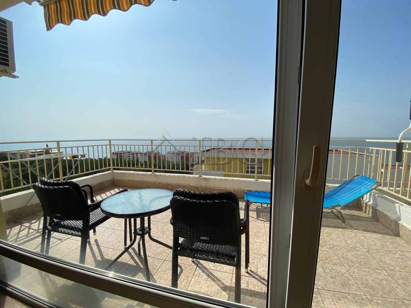 Sea View Studio at Crown Fort Club Sea View Studio with Balcony and Outdoor Seating.
