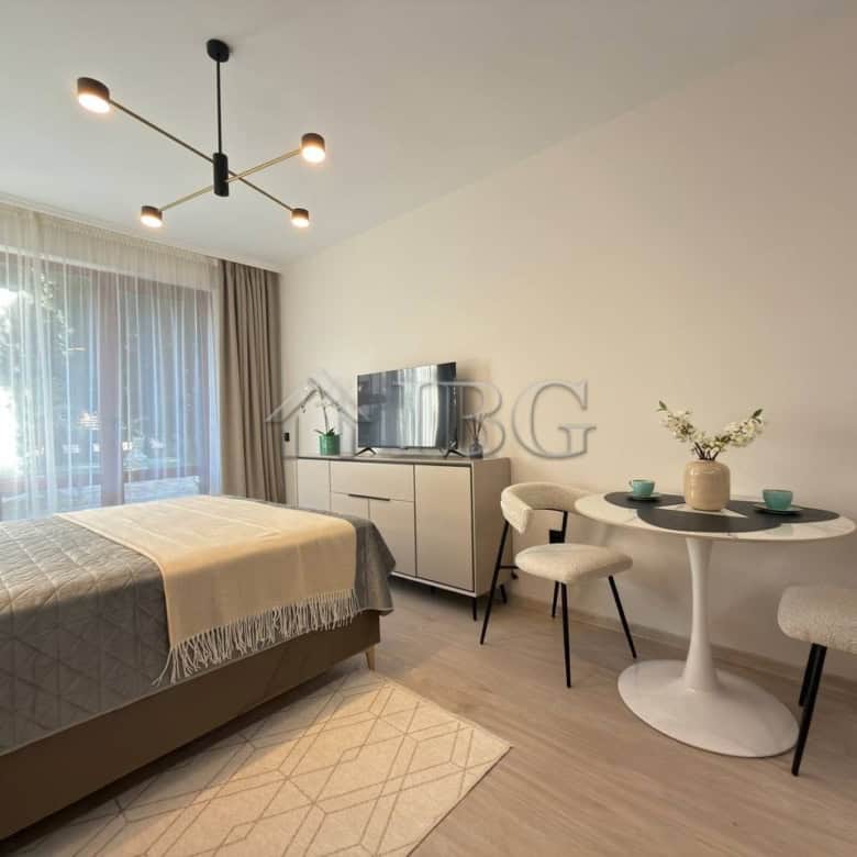 Modern studio apartment in Panorama Bay 2, Sveti Vlas with stylish interior and sea views.