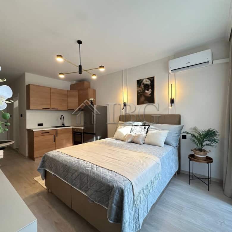Modern studio apartment in Panorama Bay 2, Sveti Vlas with stylish interior and sea views.