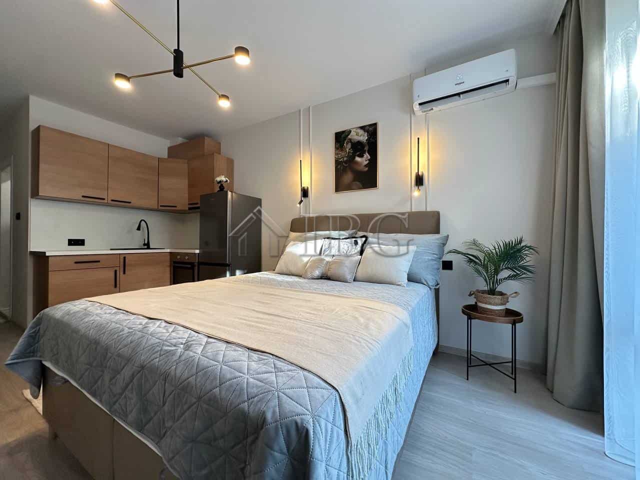 Studio apartment interior in Panorama Bay 2, Sveti Vlas, Bulgaria.